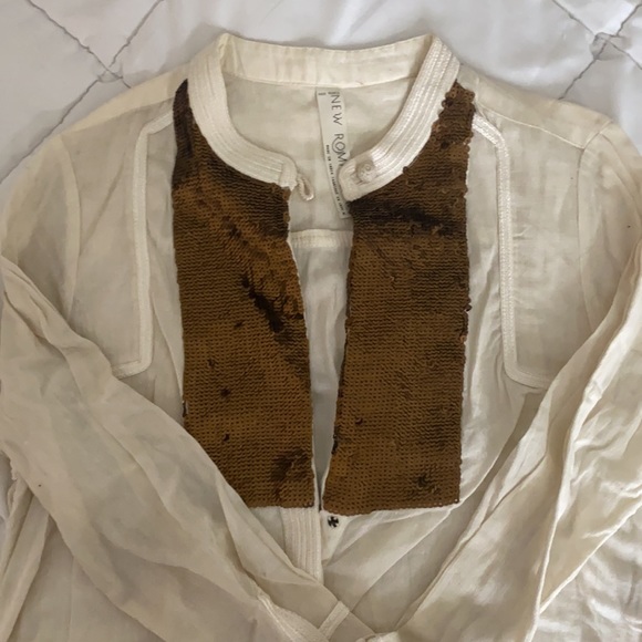 FP New Romantics Sequin Button Shirt top - Picture 6 of 6